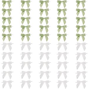 50 Pieces Bows Decorative Bows DIY Decoration Materials Gift Packaging Bows Baking Packaging Multifunctional Decorative Bows