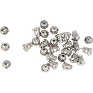 Oorbellen Stoppertjes Stainless Steel Zilver 30 Stuks RVS Sieraden Maken Onderdelen Earring Backs Achterkantjes