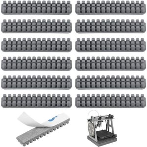 Pack of 12 Silicone Nozzle Brushes voor 3D Printers - Bambu Lab A1 - Hotend Nozzle Brush - Vervangingskit met Zelfklevende Silicone Nozzles