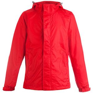 Men's 'Performance C+' Outdoorjas met afneembare capuchon Fire Red - 4XL