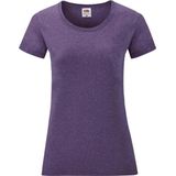 Fruit of the Loom Dames/vrouwen Lady-Fit Valueweight Short Sleeve T-Shirt (Pak van 5) (Heide Paars)