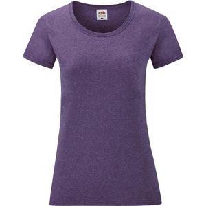 Fruit of the Loom Dames/vrouwen Lady-Fit Valueweight Short Sleeve T-Shirt (Pak van 5) (Heide Paars)