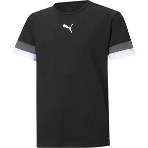 Puma Teamrise Shirt Korte Mouw Kinderen - Zwart | Maat: 152