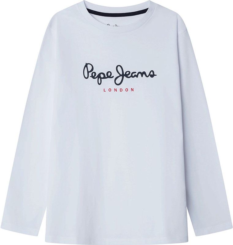 Pepe Jeans - PB5000027 - T-shirt - Wit - Lange Mouwen - Casual - Katoen