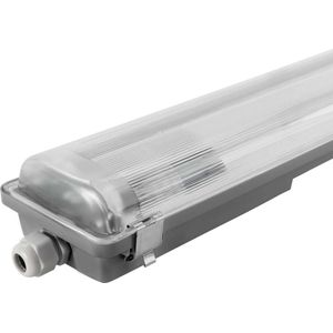 LED TL Armatuur IP65 - Dubbel - 120CM - Kunststof clips
