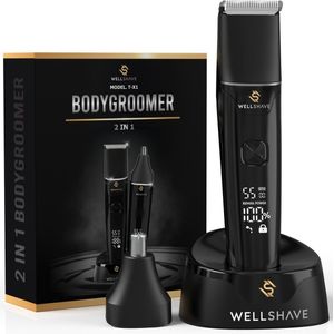 Wellshave 2 in 1 Bodygroomer Mannen - Multi Trimmer voor Lichaam en Baard - Schaamhaar Trimmer Mannen - Body Trimmer Heren - Neustrimmer