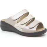 Solidus - 21154 - Slipper - Beige Combi - Leer - Klittenbandsluitingen