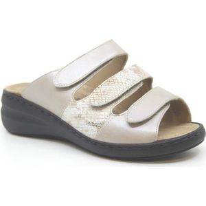 Solidus - 21154 - Slipper - Beige Combi - Leer - Klittenbandsluitingen