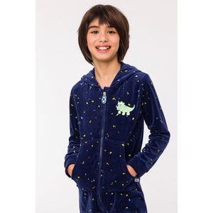Woody Unisex Onesie confetti op donkerbl - maat S