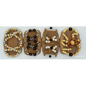 Haarkammen - 4 stuks - haarkam opsteken - haarsieraden - haarspeld - AKTIE prijs -opsteekkam - haarclip - dubbele kam - kralen - haarclips dames - 4 stuks - haarkam aktie -