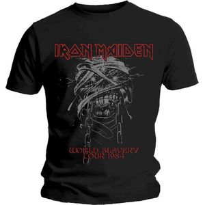 Iron Maiden - World Slavery 1984 Tour Heren T-shirt - M - Zwart