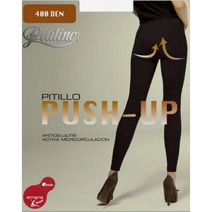 Platino pitillo push up legging 400 den maat 40/42 zwart