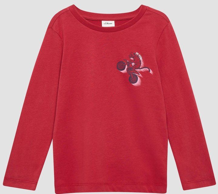 T-shirt - Regular-fit - Katoenen Jersey - Lange Mouwen