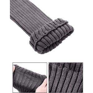 Gebreide Beenwarmers - Winteraccessoire - 2 Paar - Grijs - 69 cm