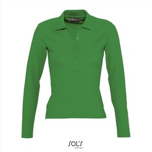 SOL'S Women´s Long Sleeve Polo Podium L535 - Kelly Green - S