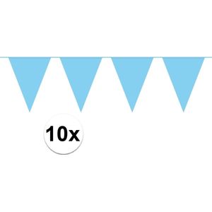 Slinger Vlaggenlijn Baby Blauw 100 Meter Verjaardag Slinger Voor Binnen En Buiten