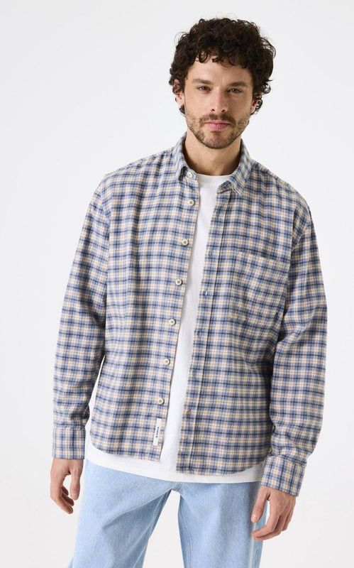 GARCIA - Overhemd - Blauw - Lange Mouw