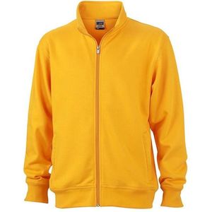 James and Nicholson Unisex Workwear Sweat Jacket (Goudgeel)