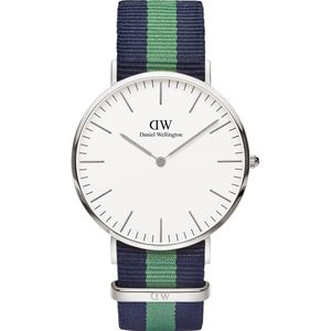 Daniel Wellington Classic Warwick DW00100019 - Horloge - NATO - Blauw/Groen - Ø 40mm