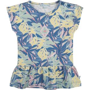 Jurk - Print all over - Bloemen - Korte mouwen - 1 jaar 80