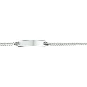 Zilver Gerhodineerde Graveerarmband gourmet plaat 4 1321351 11 cm