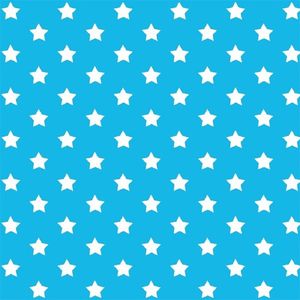 Decoratie plakfolie blauw met sterren 45 cm x 2 meter zelfklevend - Jongenskamer decoratie - Decoratiefolie - Meubelfolie