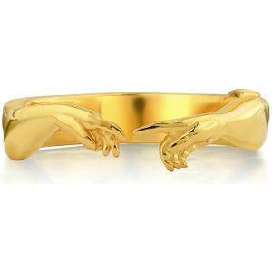 Creatie van Adam verstelbare ring, Renaissance gouden sieraden voor vrouwen 18K Verguld