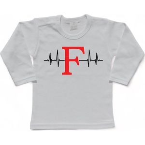 Rotterdam Kinder t-shirt | Feyenoord hartslag | Verjaardagkado | verjaardag kado | grappig | jarig | Rotterdam | Feyenoord | cadeau | Cadeau | Wit/zwart/rood/zwart | Maat 80
