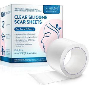 Elaimei – Transparante Litteken pleister – Onzichtbare Silicone Littekenvervager – Herbruikbaar – Vermindert Littekens, Striae & Striemen