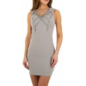 Noemi Kent jurk grijs met veters L