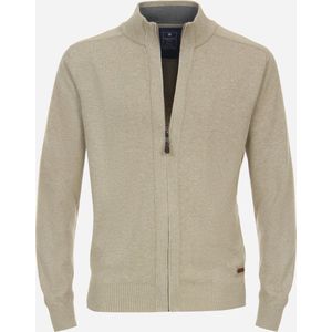 Redmond heren vest katoen - opstaande kraag - beige (middeldik)