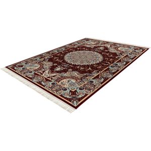 Lalee Oriental Perzisch Vloerkleed - oosters- hoge kwaliteit- hoge dichtheid- franjes- klassieke karpet- handmade look- 200x290 cm Rood beige