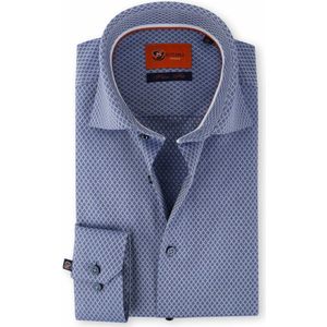 Suitable Overhemd Kobalt Print 61-07 - Maat 39 - Heren