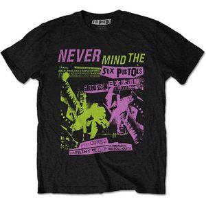 Sex Pistols Heren Tshirt -M- Japanese Poster Zwart