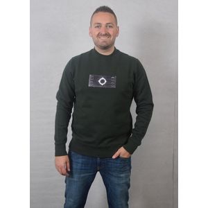 Ma.Strum Trompe Loeil Crew Neck Badge Sweat