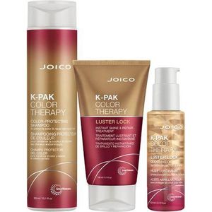 JOICO K-PAK Color Therapy Holiday Trio Shampoo + Coditioner + Glossing Oil