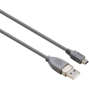 Hama 00133486 USB-kabel USB 2.0 0,25 m Mini-USB B USB A Grijs
