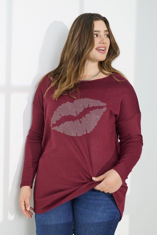 ONLY CARMAKOMA - CARALBA LS LONG TOP JRS - Dames - Blouses