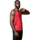 42k Running Apex - Mouwloos T-shirt - Bordeauxrood met Roze Strepen - Technische Hardloop Tanktop