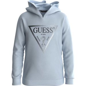 Guess Girls Logo Hoodie Blauw - Maat 140