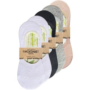 green-goose® Bamboe Footies | 5 Paar | Zwart, Grijs, Wit, Beige | Maat 40-46