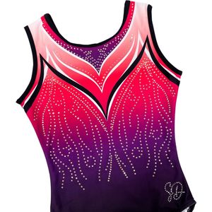 Sparkle&Dream Turnpakje Kyla Paars Roze - ALA | maat XS-S - Gympakje voor Turnen en Gymnastiek