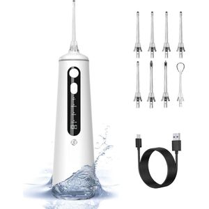 Equivera Waterflosser - Monddouche - Elektrisch Flosapperaat - Water Flosser - Waterflosser Draadloos - Water Flosser Draadloos - Draadloos en Oplaadbaar - Must have voor uw hygiëne!