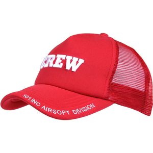 Fostex Garments - Baseball cap Mesh Crew (kleur: Red / maat: NVT)