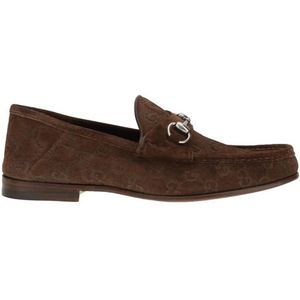 Horsebit Loafer GG Suede Leather - Brown