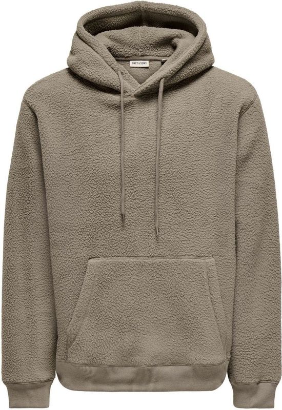 ONLY & SONS - ONSEMILIO REG TEDDY HOODIE - Sweatshirt - Walnoot