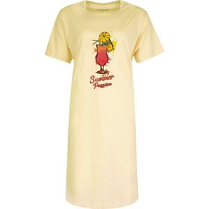 Temptation Dames Nachthemd - BigShirt - Slaapkleedje - Geel - Maat S