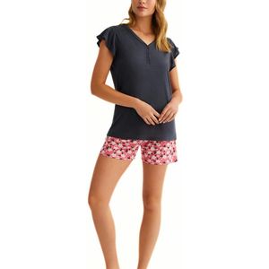 Promise Pyjama korte broek - Marino - maat 36 (36) - Dames Volwassenen - Viscose- N17662-020MARINO-36