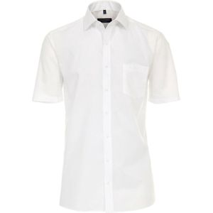 Casa Moda Overhemd Effen Wit Korte Mouw Kent Modern Fit - 49