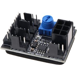 3 Pin 4 Pin Fan Adapter PWM PC Chassis Koelventilator Hub 8 Manier Splitter DC12V Snelheid Controller Gouverneur met 6 Pin Power Port